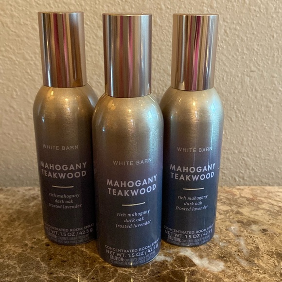 3) MAHOGANY TEAKWOOD Concentrated Room Sprays, each 1.5 oz / 42.5 g, BBW/WB, NWT - Picture 6 of 6